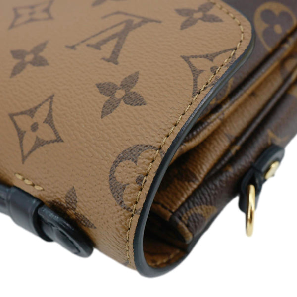 LOUIS VUITTON Metis Pochette Reverse Monogram Canvas Crossbody Bag Brown