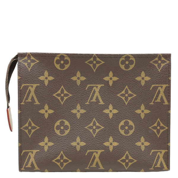 LOUIS VUITTON Toiletry 19 Monogram Canvas Pouch Brown