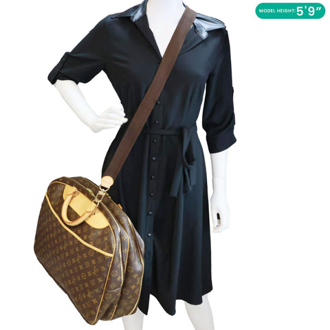 LOUIS VUITTON Alize 24 Heures Soft Monogram Canvas Travel Bag Brown