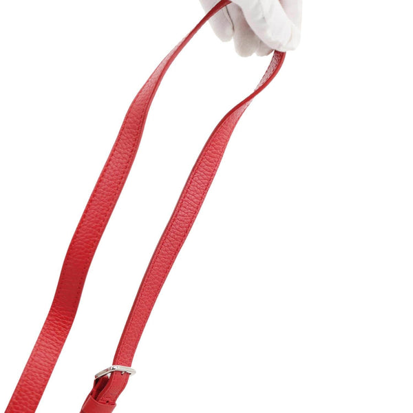 LOUIS VUITTON Capucines MM Taurillon Leather Satchel Bag Red