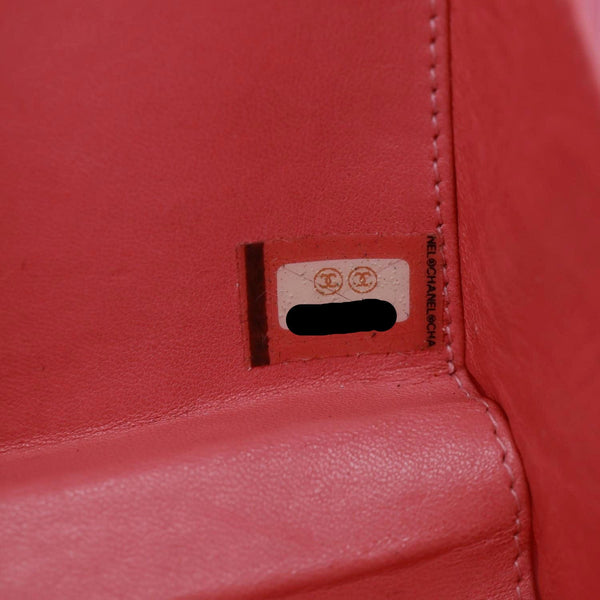 CHANEL Minaudiere Choco Bar Leather Clutch Pink