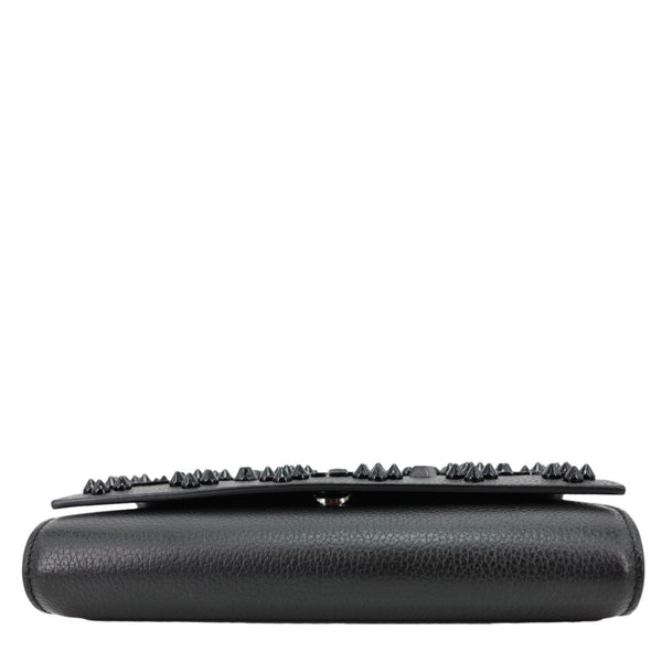 CHRISTIAN LOUBOUTIN Paloma Spikes Loubinthesky  Calfskin Leather Crossbody Bag Black