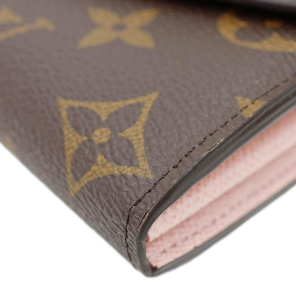 LOUIS VUITTON Sarah Monogram Canvas Wallet Rose Ballerine