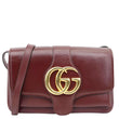 GUCCI Arli Flap Small Vitello Palmellato Lux Leather Crossbody Bag Burgundy 550129