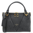 LOUIS VUITTON V BB Monogram Empreinte Tote Shoulder Bag Black