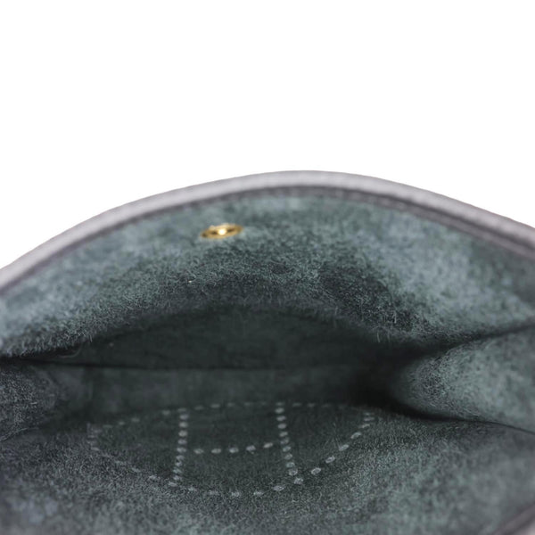 HERMES Evelyne TPM 16 Amazone Clemence Leather Crossbody Bag Black