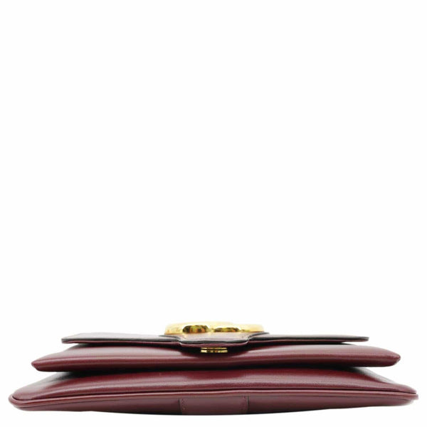 GUCCI Arli Flap Small Vitello Palmellato Lux Leather Crossbody Bag Burgundy 550129