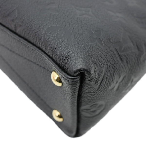 LOUIS VUITTON V BB Monogram Empreinte Tote Shoulder Bag Black