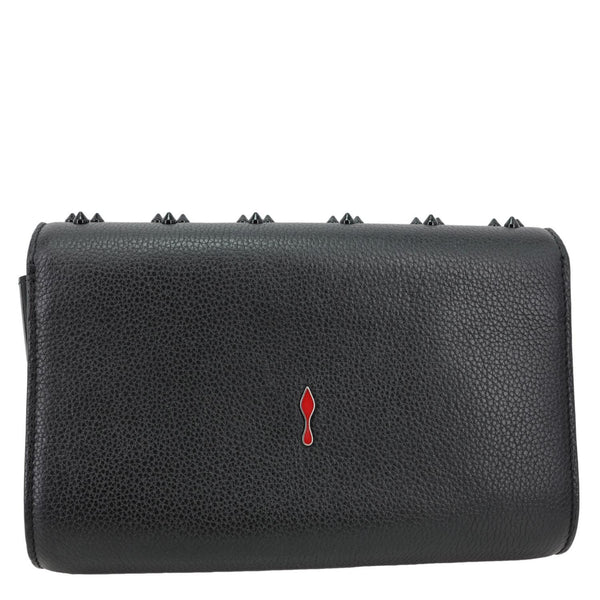 CHRISTIAN LOUBOUTIN Paloma Spikes Loubinthesky Calfskin Leather Crossbody Bag Black