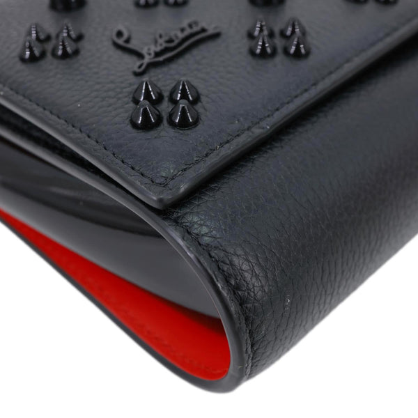 CHRISTIAN LOUBOUTIN Paloma Spikes Loubinthesky Calfskin Leather Crossbody Bag Black