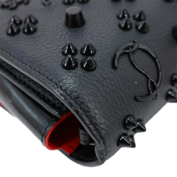 CHRISTIAN LOUBOUTIN Paloma Spikes Loubinthesky Calfskin Leather Crossbody Bag Black