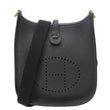 HERMES Evelyne TPM 16 Amazone Clemence Leather Crossbody Bag Black