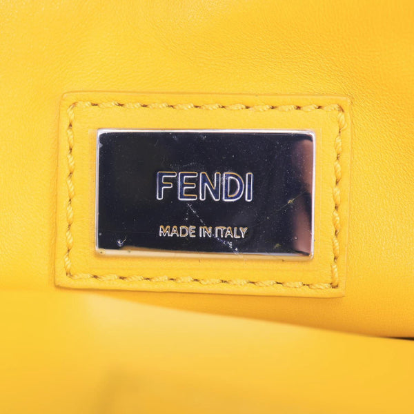 FENDI 2Jours Elite Python Leather Tote Bag Yellow
