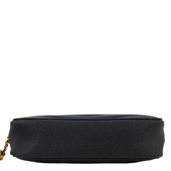 YVES SAINT LAURENT Lou Camera Chevron Leather Crossbody Bag Black