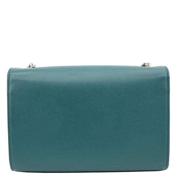 YVES SAINT LAURENT Kate Leather Wallet On Chain Crossbody Bag Emerald