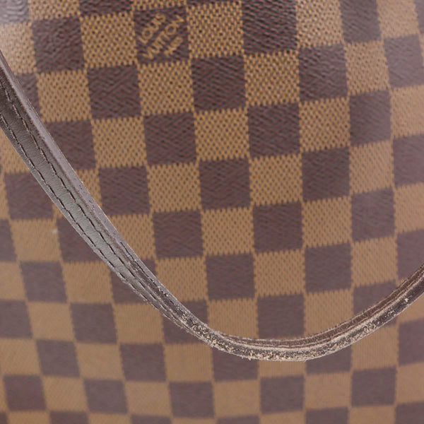 LOUIS VUITTON Neverfull MM Damier Ebene Tote Bag Brown