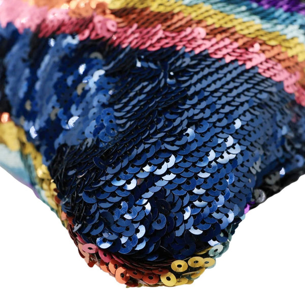 CHANEL 2021 Sequin Drawstring Tote Bag Multicolor