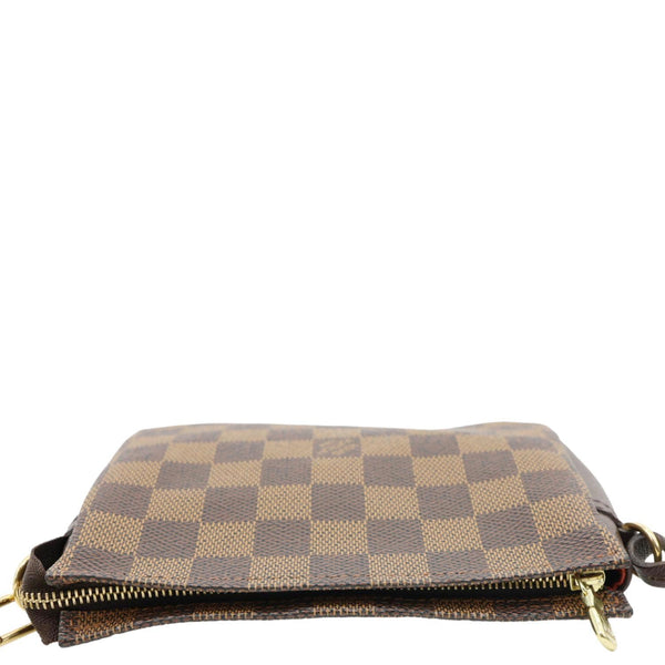 LOUIS VUITTON Trousse Makeup Damier Ebene Pochette Clutch Brown