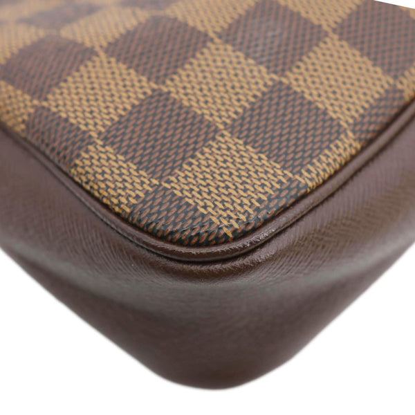 LOUIS VUITTON Trousse Makeup Damier Ebene Pochette Clutch Brown