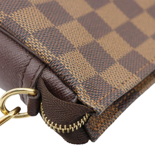 LOUIS VUITTON Trousse Makeup Damier Ebene Pochette Clutch Brown