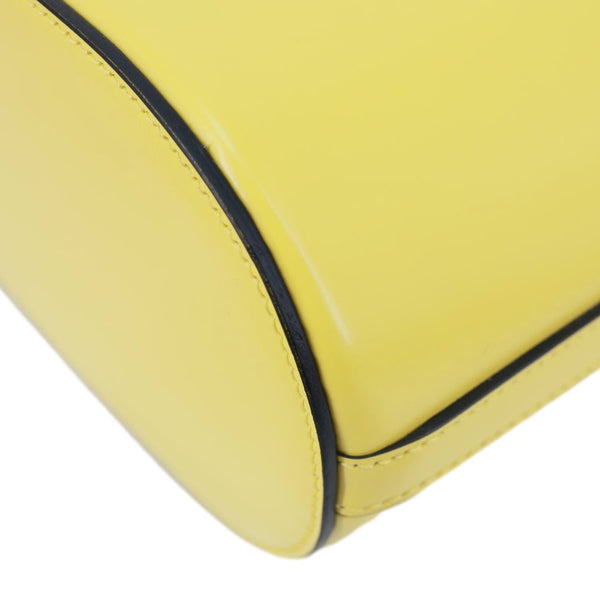 PRADA Panier Spazzolato Soft Calfskin Leather Bucket Bag Bright Yellow