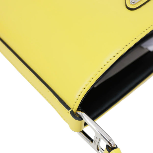 PRADA Panier Spazzolato Soft Calfskin Leather Bucket Bag Bright Yellow