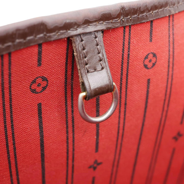 LOUIS VUITTON Neverfull MM Damier Ebene Tote Bag Brown