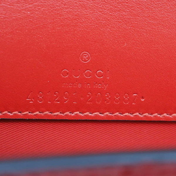 GUCCI Cherry Mini GG Leather Chain Wallet Crossbody Bag Red 481291