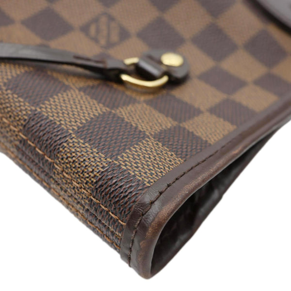 LOUIS VUITTON Neverfull MM Damier Ebene Tote Bag Brown