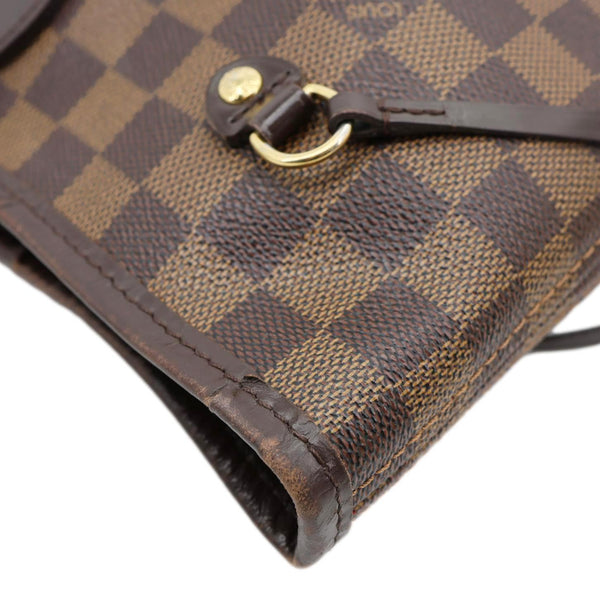 LOUIS VUITTON Neverfull MM Damier Ebene Tote Bag Brown