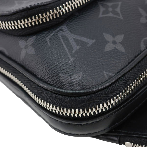 LOUIS VUITTON Avenue Sling PM Monogram Eclipse Canvas Backpack Bag Black