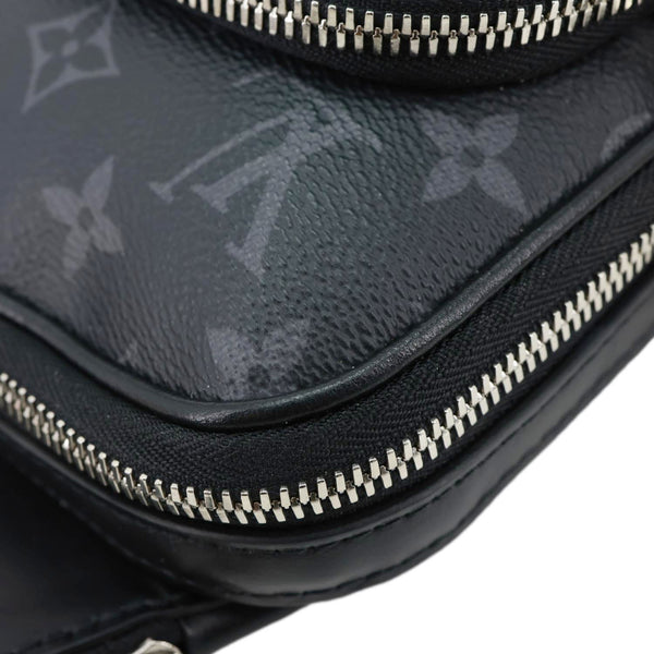 LOUIS VUITTON Avenue Sling PM Monogram Eclipse Canvas Backpack Bag Black