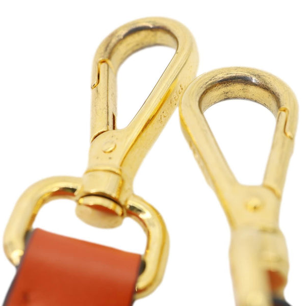 PRADA Esplanade Saffiano Vernice Leather Crossbody Bag Orange