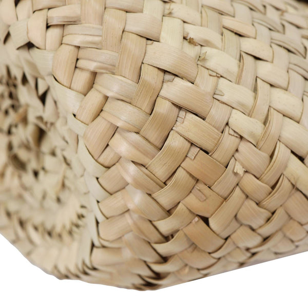 CHRISTIAN LOUBOUTIN Loubishore Woven Straw Basket Bag Brown