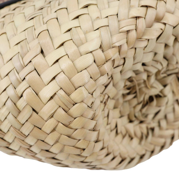 CHRISTIAN LOUBOUTIN Loubishore Woven Straw Basket Bag Brown