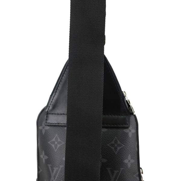 LOUIS VUITTON Avenue Sling PM Monogram Eclipse Canvas Backpack Bag Black