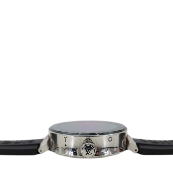LOUIS VUITTON Tambour Horizon V2 Monogram Eclipse Polished Smartwatch Silver 42mm Full Box Set