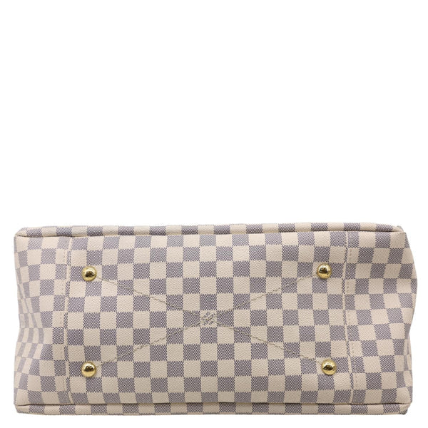 LOUIS VUITTON Artsy MM Damier Azur Hobo Bag White