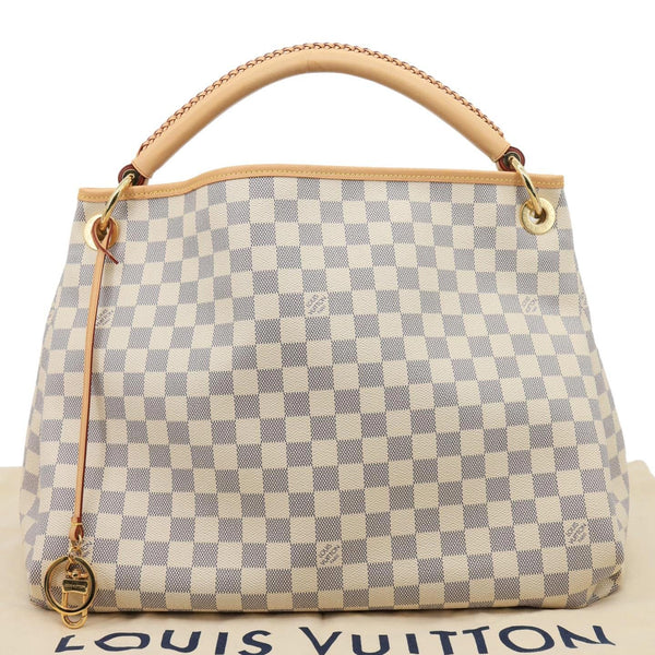 LOUIS VUITTON Artsy MM Damier Azur Hobo Bag White