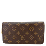 LOUIS VUITTON Monogram Canvas Zippy Wallet Brown