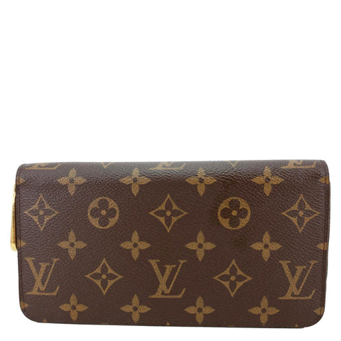 LOUIS VUITTON Monogram Canvas Zippy Wallet Brown