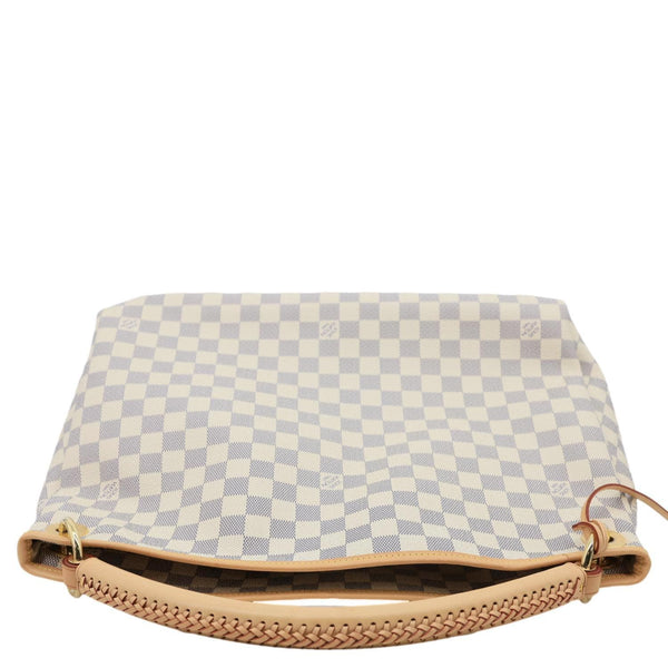 LOUIS VUITTON Artsy MM Damier Azur Hobo Bag White