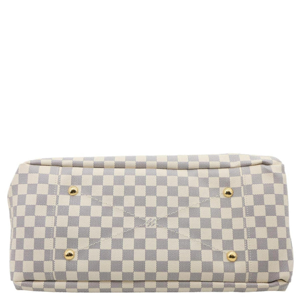 LOUIS VUITTON Artsy MM Damier Azur Hobo Bag White