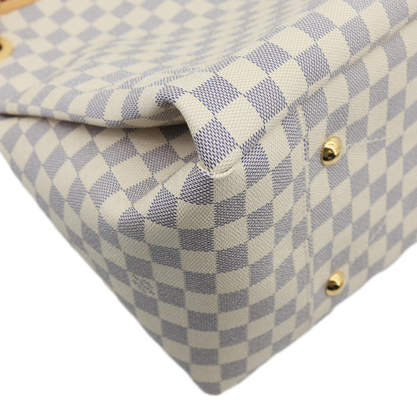LOUIS VUITTON Artsy MM Damier Azur Hobo Bag White