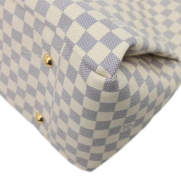 LOUIS VUITTON Artsy MM Damier Azur Hobo Bag White