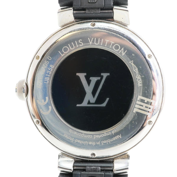 LOUIS VUITTON Tambour Horizon V2 Monogram Eclipse Polished Smartwatch Silver 42mm Full Box Set