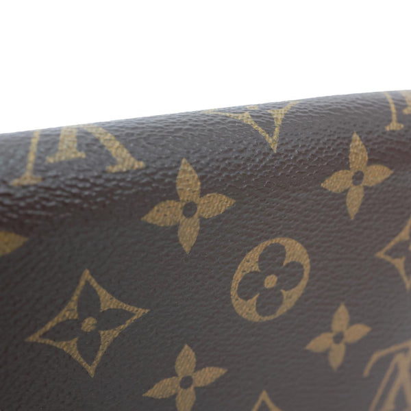 LOUIS VUITTON Monogram Canvas Zippy Wallet Brown