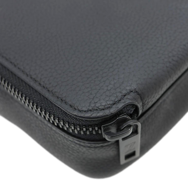 LOUIS VUITTON Alpha Wearable LV Aerogram Leather Shoulder Bag Black