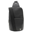 LOUIS VUITTON Avenue Sling Taiga Leather Backpack Bag Black