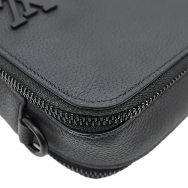 LOUIS VUITTON Alpha Wearable LV Aerogram Leather Shoulder Bag Black